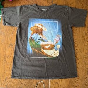 Chris Stapleton Gray T-Shirt Revolve Guitar playing Merch‎